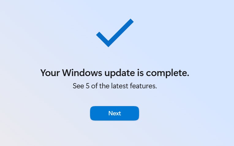 Windows forced install screenshot